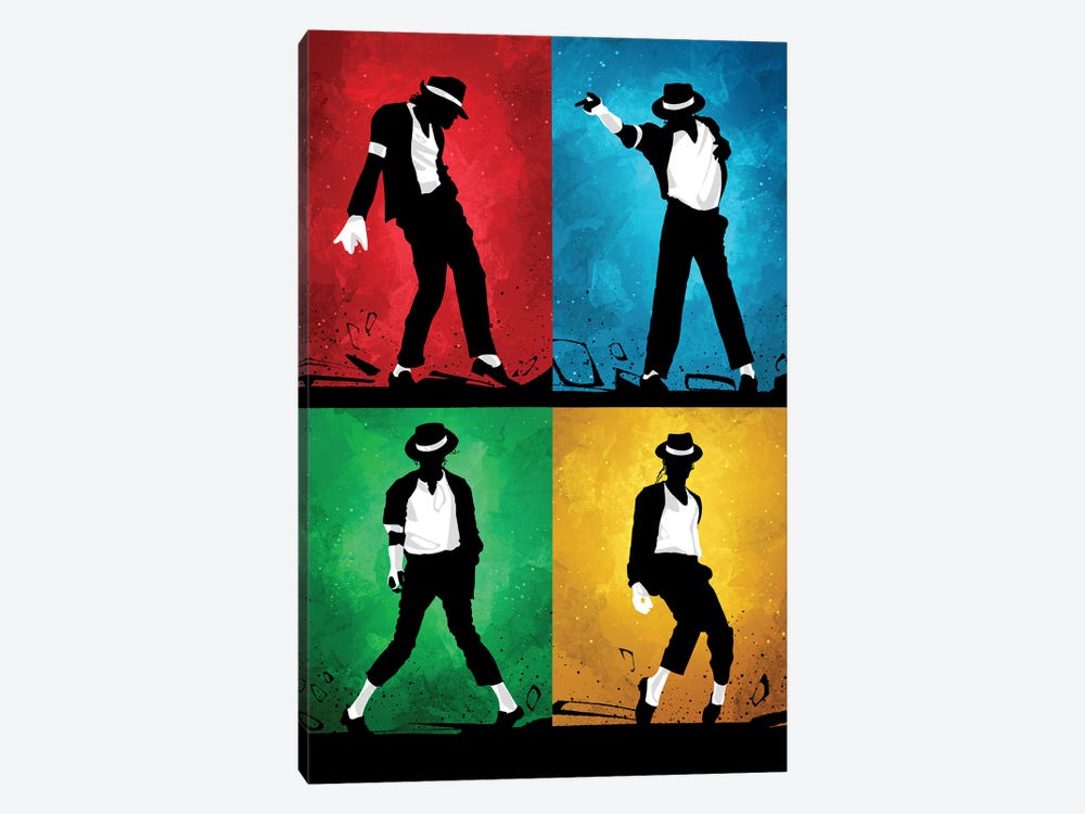 Michael Jackson Silhouettes by Nikita Abakumov 1-piece Canvas Print
