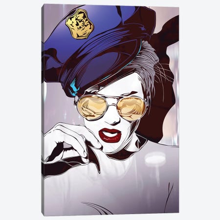 Babecop Canvas Print #AKM5} by Nikita Abakumov Art Print