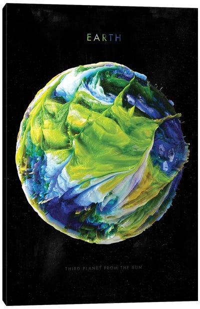 Solar System Earth Canvas Art Print - Earth Art