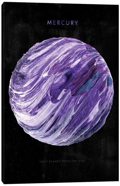 Solar System Mercury Canvas Art Print - Nikita Abakumov
