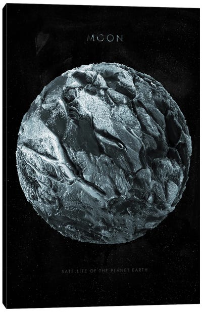 Solar System Moon Canvas Art Print - Nikita Abakumov
