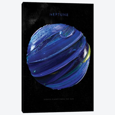 Solar System Neptune Canvas Print #AKM642} by Nikita Abakumov Canvas Artwork