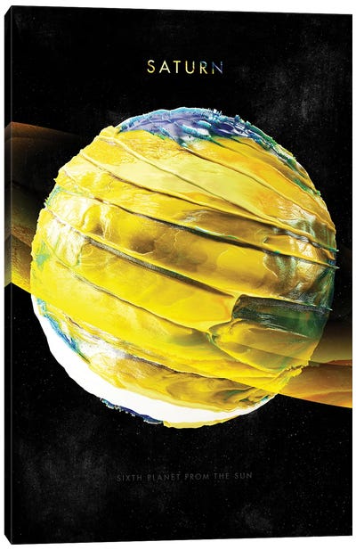 Solar System Saturn Canvas Art Print - Nikita Abakumov