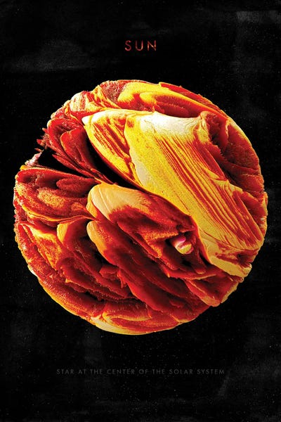 Solar System Sun by Nikita Abakumov metal wall art