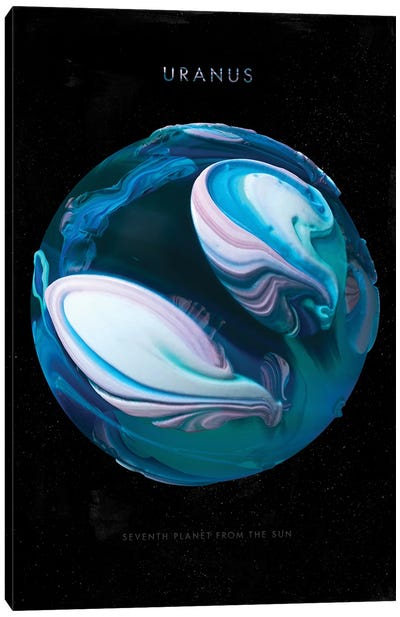 Solar System Uranus Canvas Art Print - Nikita Abakumov