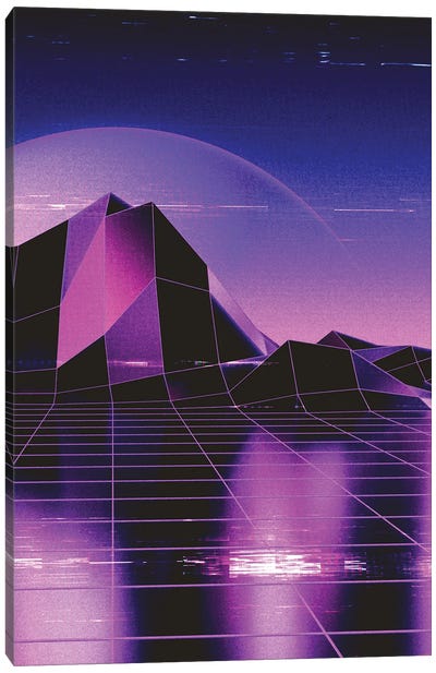 Retro Futurism Synthwave II Canvas Art Print - Nikita Abakumov