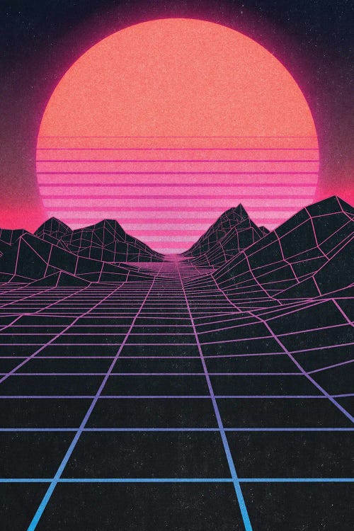 Retro Futurism Synthwave IV by Nikita Abakumov wall art