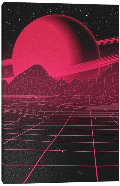 Retro Futurism Synthwave V Canvas Art Print - Nikita Abakumov