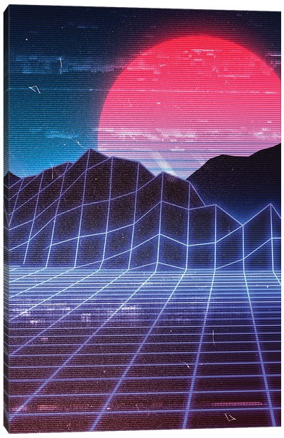 Retro Futurism Synthwave VI Canvas Art Print - Nikita Abakumov
