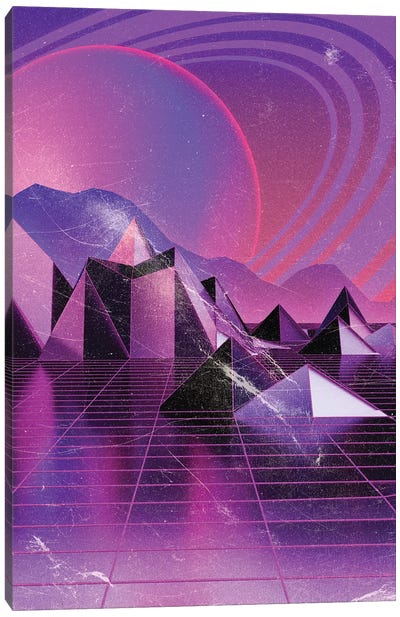 Retro Futurism Synthwave VII Canvas Art Print