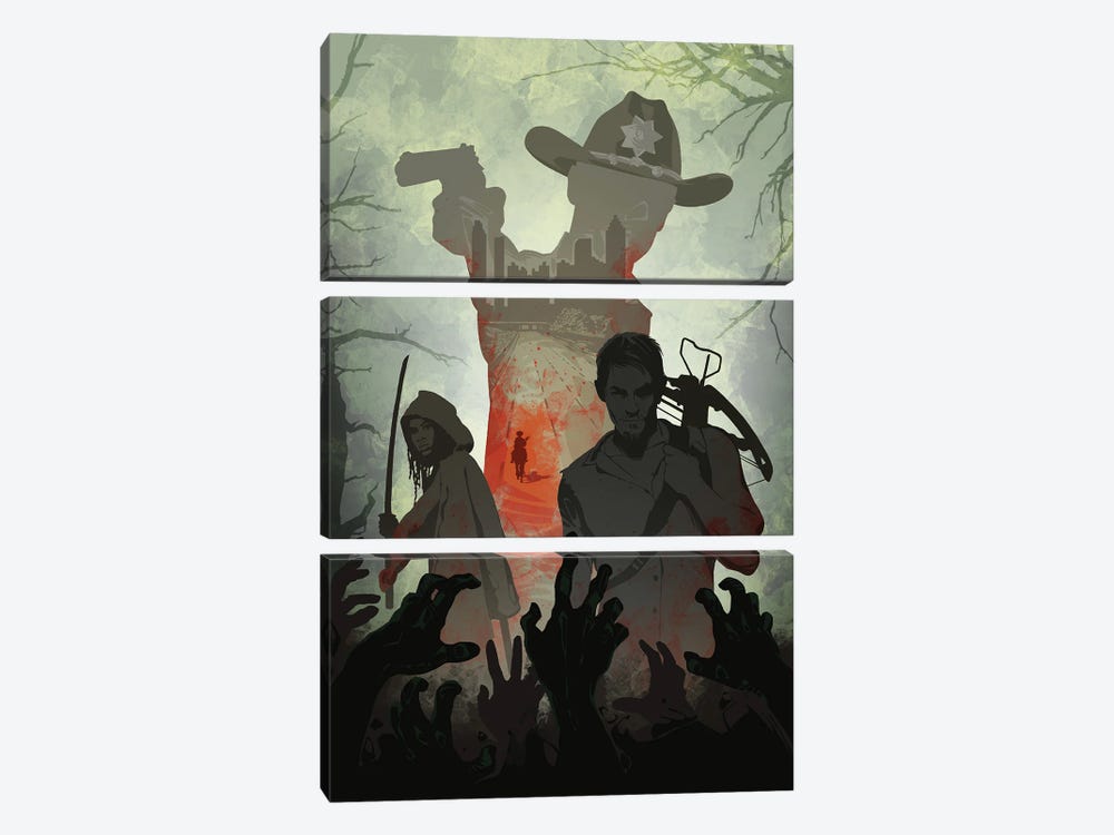 The Walking Dead by Nikita Abakumov 3-piece Art Print