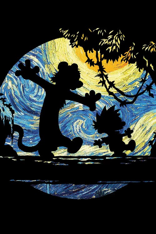 Calvin Hobbes Starry Night