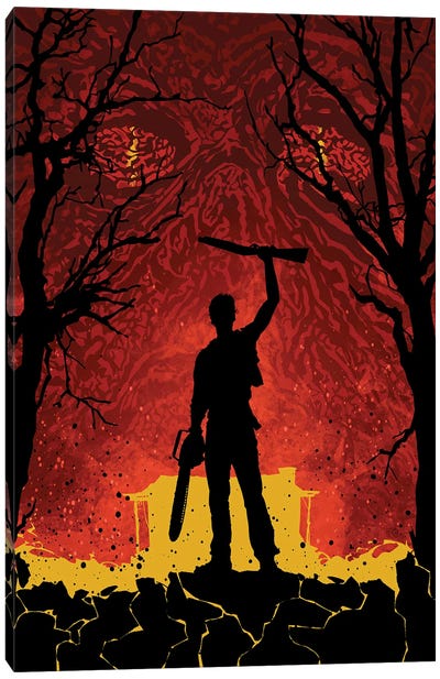 Ash Evil Dead Canvas Art Print - Horror Movie Art