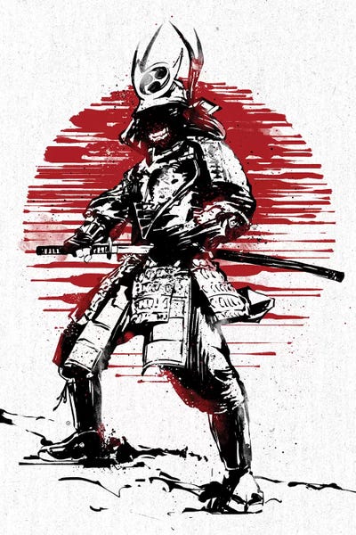 Black & White & Red: Red Sun Samurai by Nikita Abakumov