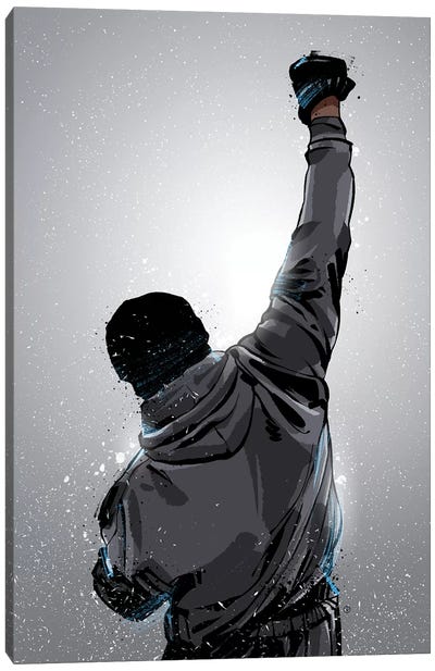 Rocky Win Canvas Art Print - Sylvester Stallone