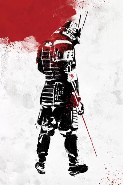 Black & White & Red: Samurai Warrior by Nikita Abakumov