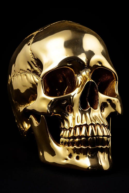 Black Gold Skull X by Nikita Abakumov wall art