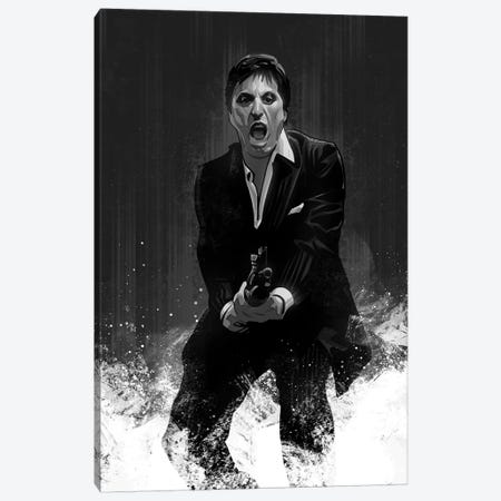 Scarface In Black And White Canvas Print #AKM83} by Nikita Abakumov Canvas Print