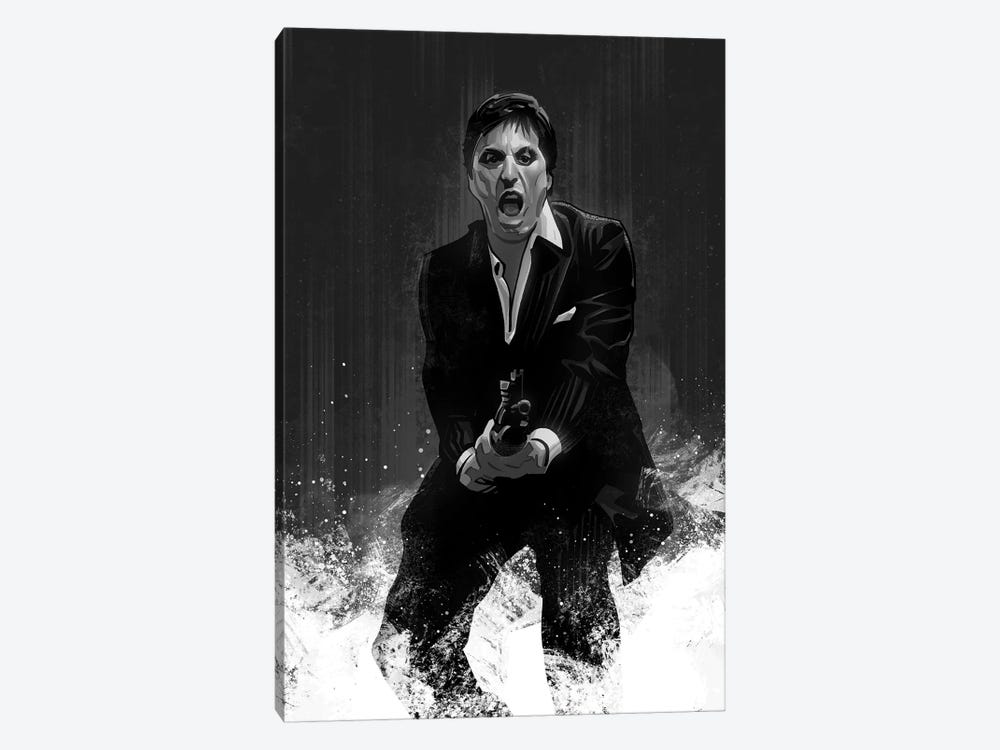 Scarface In Black And White by Nikita Abakumov 1-piece Canvas Art Print