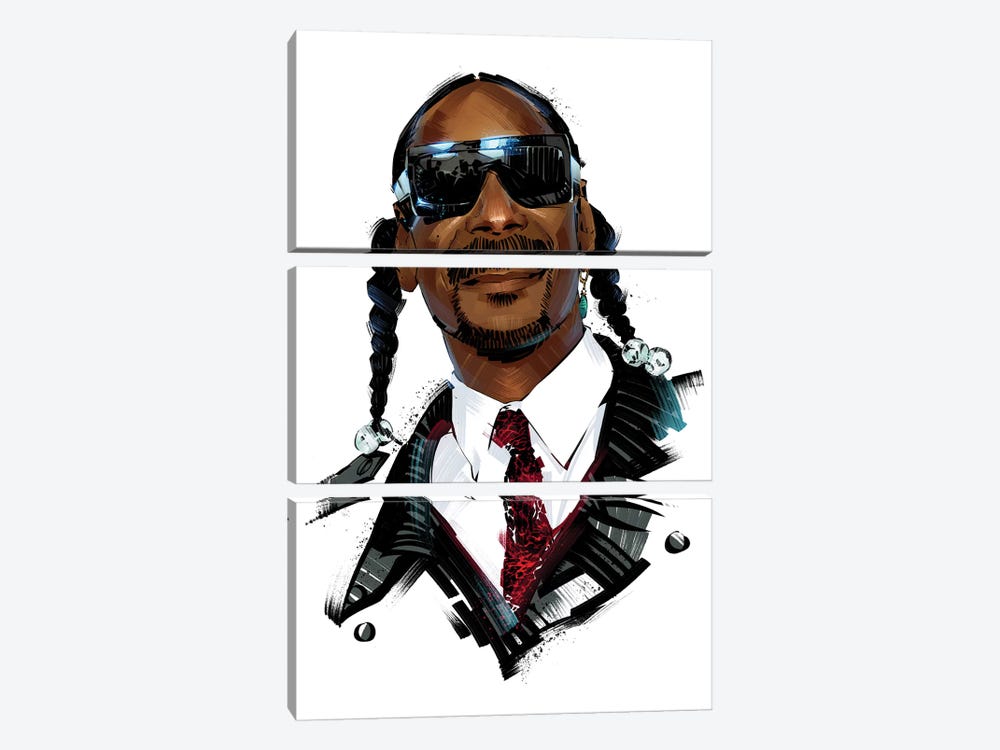 Snoop Dogg by Nikita Abakumov 3-piece Canvas Art Print