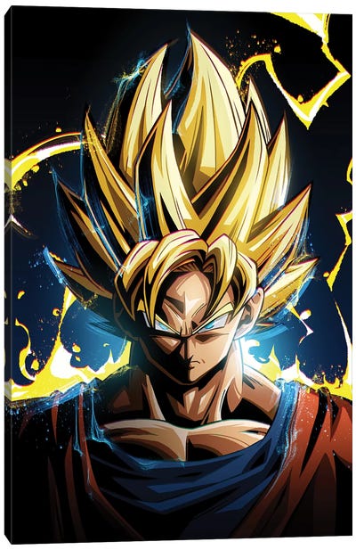 Super Saiyan Goku Canvas Art Print - Nikita Abakumov