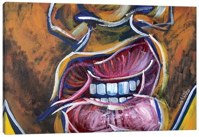 Mouthing Off Canvas Art Print - Lips Art