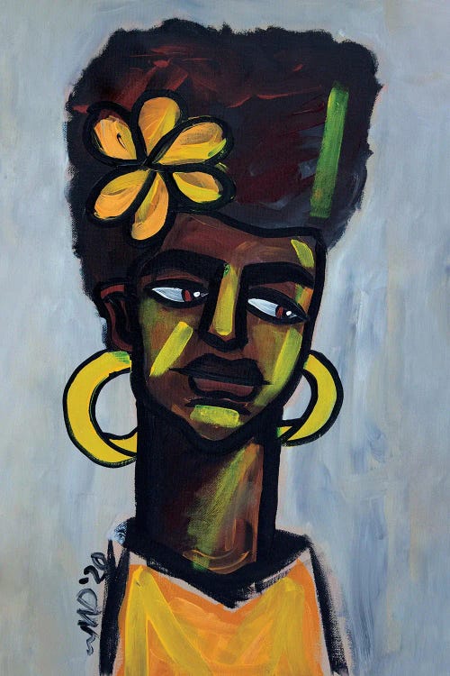 Girl With The Yellow Flower