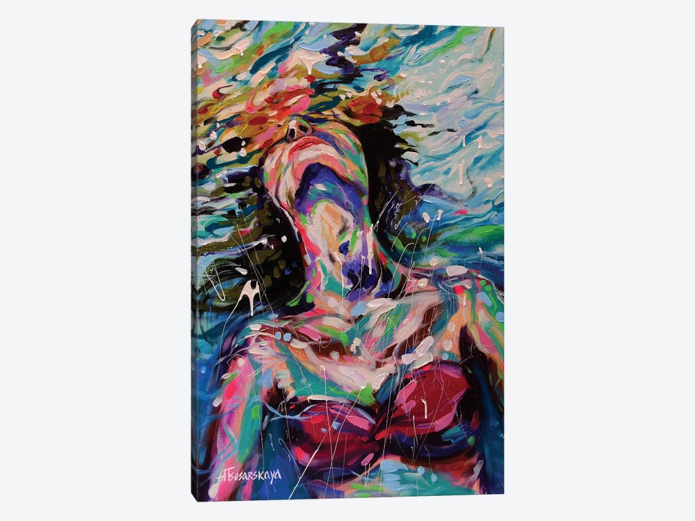 Underwater Girl by Aliaksandra Tsesarskaya 1-piece Canvas Wall Art