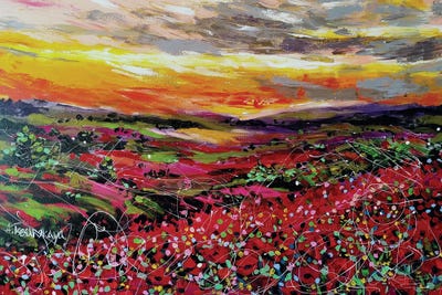 Poppies Field by Aliaksandra Tsesarskaya art print
