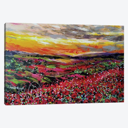 Poppies Field Canvas Print #AKT126} by Aliaksandra Tsesarskaya Canvas Art Print