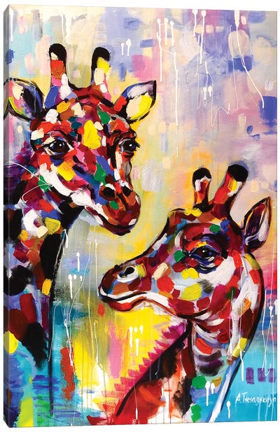 Giraffe Canvas Art Print - Aliaksandra Tsesarskaya