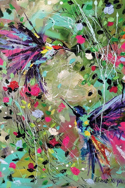 Hummingbirds: Flowers With Birds by Aliaksandra Tsesarskaya