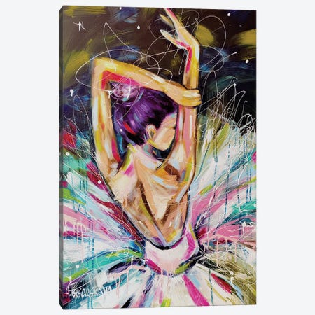 Ballerina Canvas Print #AKT136} by Aliaksandra Tsesarskaya Canvas Art