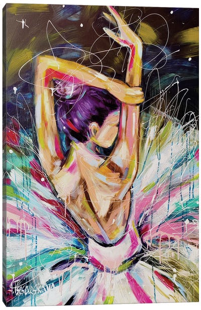 Ballerina Canvas Art Print - Aliaksandra Tsesarskaya