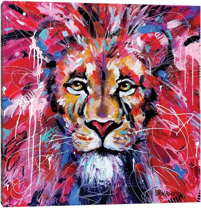 Lion King Canvas Art Print - Aliaksandra Tsesarskaya