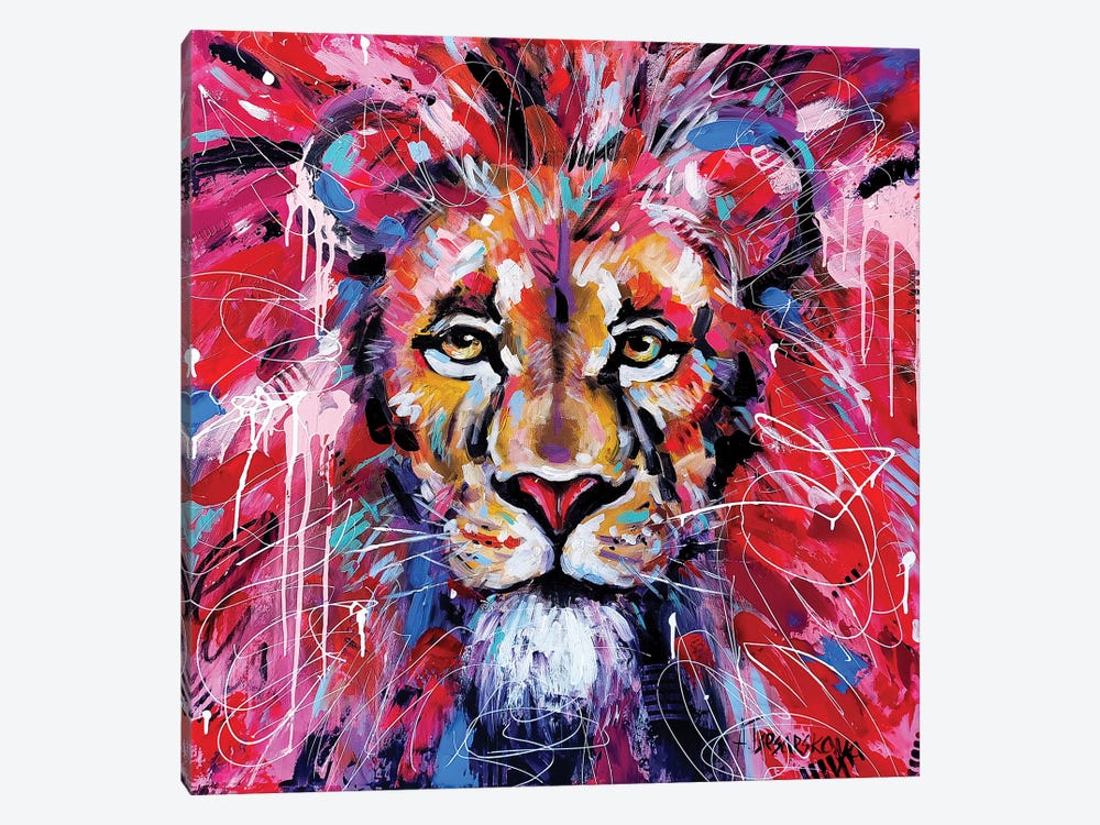 Lion King by Aliaksandra Tsesarskaya 1-piece Canvas Wall Art