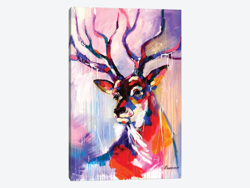 Deer by Aliaksandra Tsesarskaya 1-piece Canvas Art