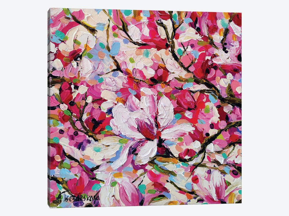 Magnolias Field by Aliaksandra Tsesarskaya 1-piece Canvas Artwork