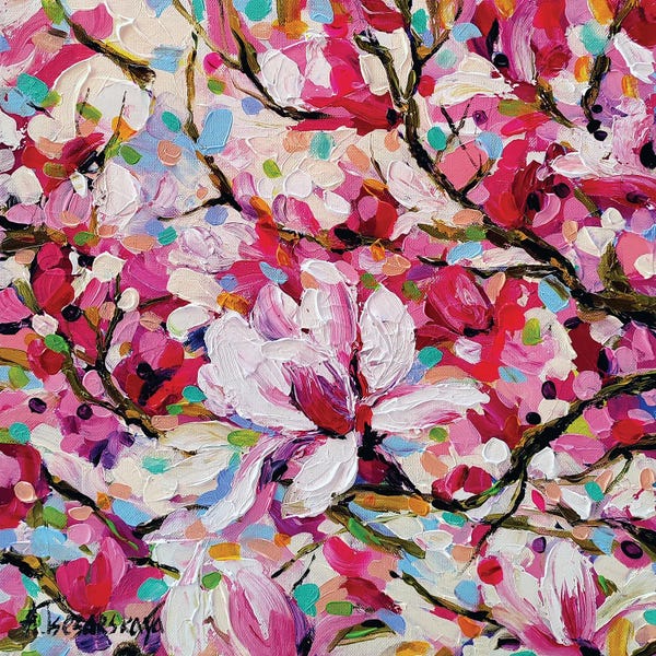Magnolias: Magnolias Field by Aliaksandra Tsesarskaya