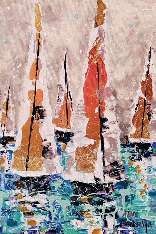 White Sailboats