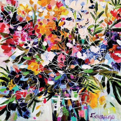 Autumn Flowers In Vase I by Aliaksandra Tsesarskaya canvas print