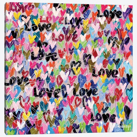 Love, Love Canvas Print #AKT184} by Aliaksandra Tsesarskaya Art Print