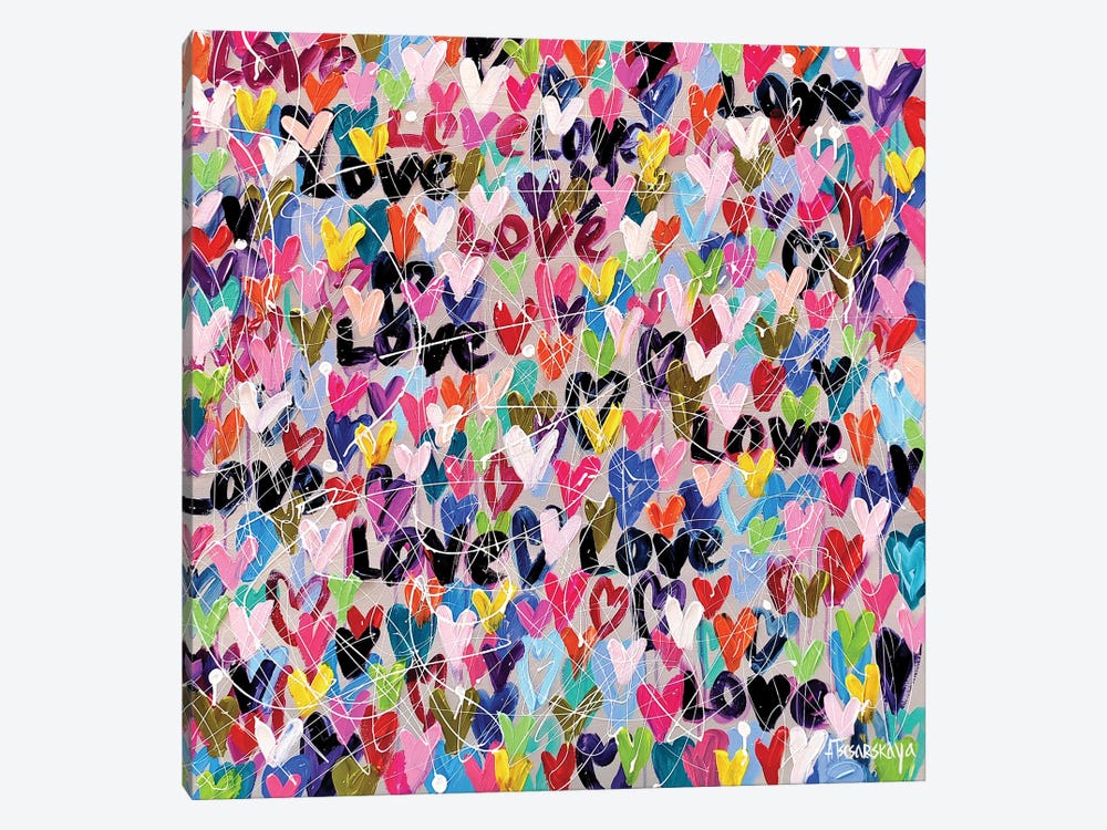 Love, Love by Aliaksandra Tsesarskaya 1-piece Canvas Print