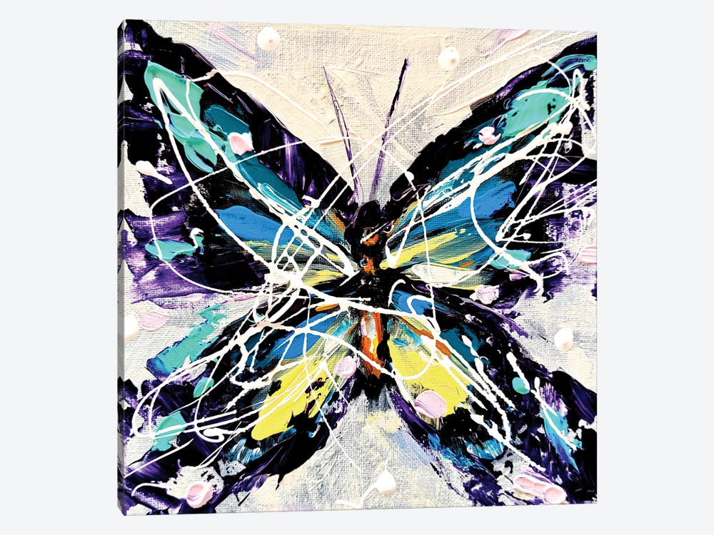Butterfly Life II by Aliaksandra Tsesarskaya 1-piece Canvas Print