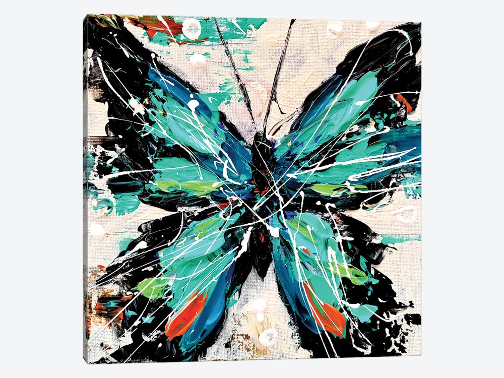 Butterfly Life V by Aliaksandra Tsesarskaya 1-piece Canvas Artwork