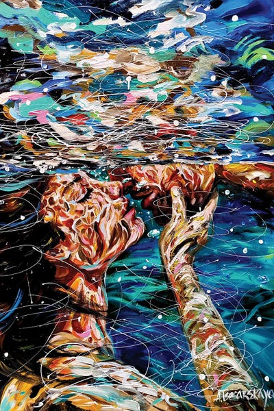 Underwater: Summer Kiss by Aliaksandra Tsesarskaya