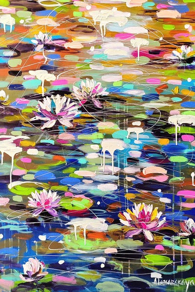 Ponds: Sunset With Water Lilies by Aliaksandra Tsesarskaya