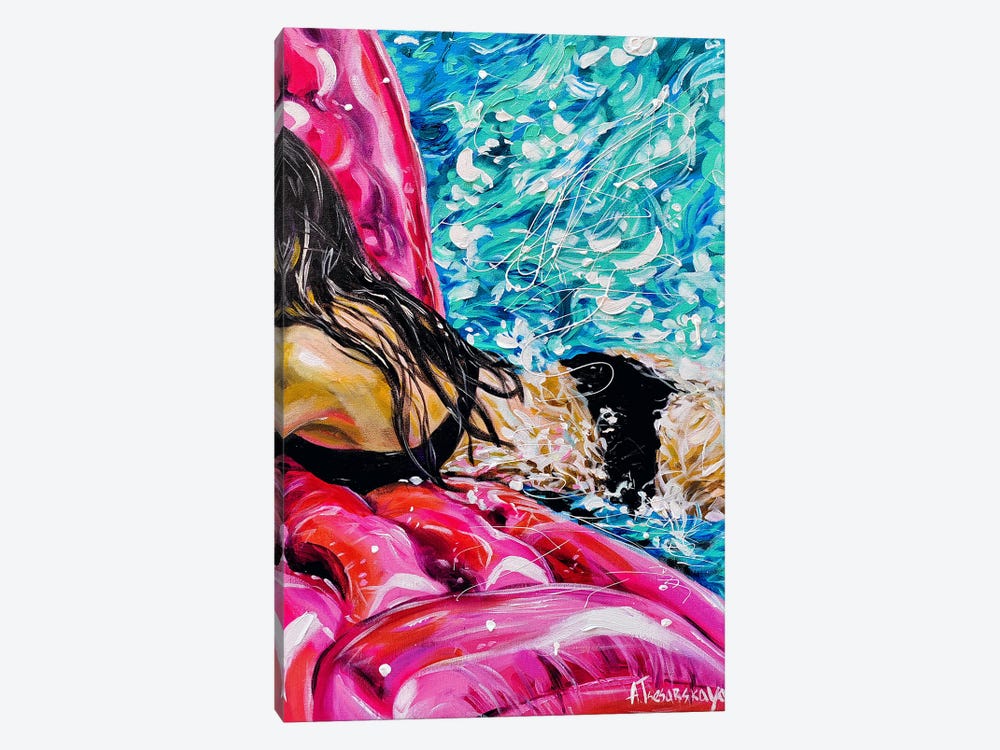 Suny Day At The Pool by Aliaksandra Tsesarskaya 1-piece Canvas Art