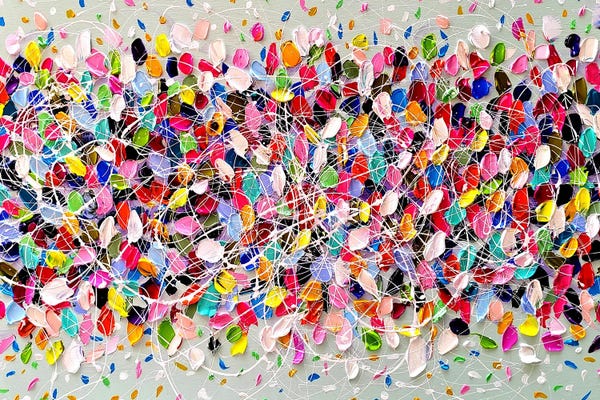 Colorful Abstracts: Color Yuor Life - Colorful Abstract Painting by Aliaksandra Tsesarskaya