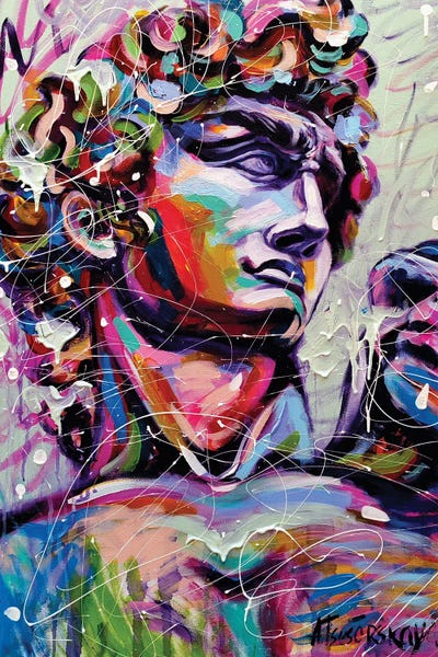 David Of Michelangelo by Aliaksandra Tsesarskaya art print
